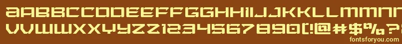 Laserwolflight Font – Yellow Fonts on Brown Background