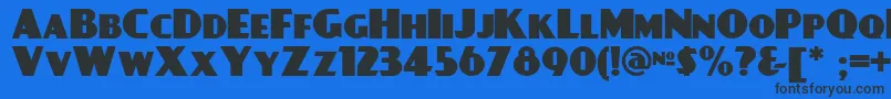 Dayposterblacknf Font – Black Fonts on Blue Background