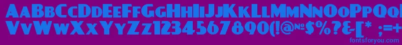 Dayposterblacknf Font – Blue Fonts on Purple Background