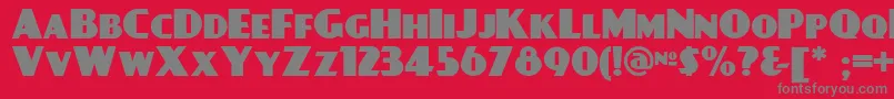 Dayposterblacknf Font – Gray Fonts on Red Background