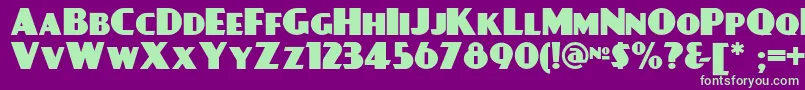 Dayposterblacknf Font – Green Fonts on Purple Background