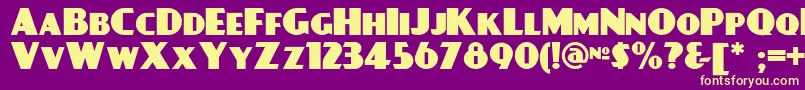 Dayposterblacknf Font – Yellow Fonts on Purple Background