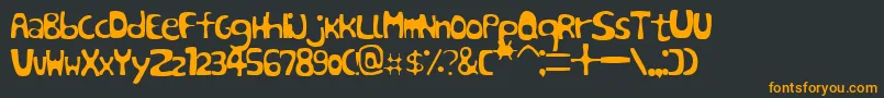 SinABonRegular Font – Orange Fonts on Black Background