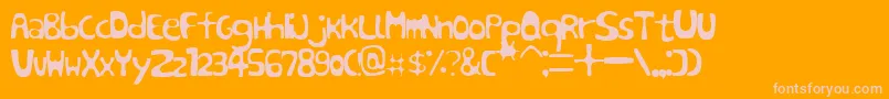 SinABonRegular Font – Pink Fonts on Orange Background