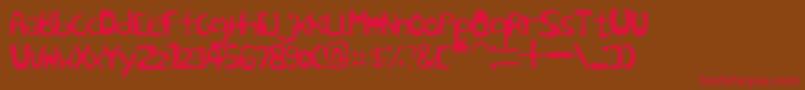 SinABonRegular Font – Red Fonts on Brown Background