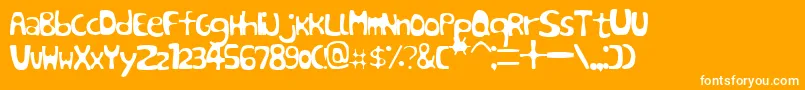 SinABonRegular Font – White Fonts on Orange Background