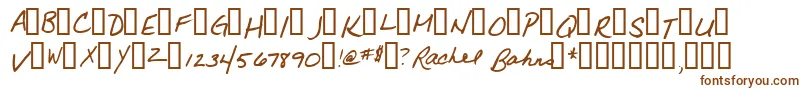 Шрифт Rachel – коричневые шрифты на белом фоне