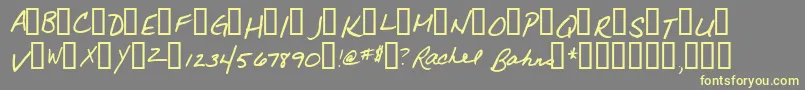 Rachel Font – Yellow Fonts on Gray Background