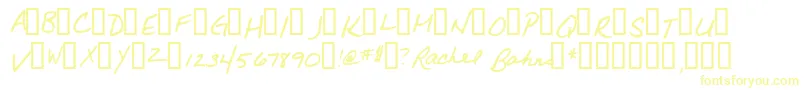 Rachel-Schriftart – Gelbe Schriften