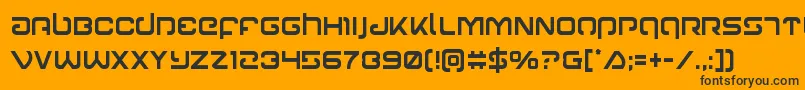 Gunrunnercond Font – Black Fonts on Orange Background