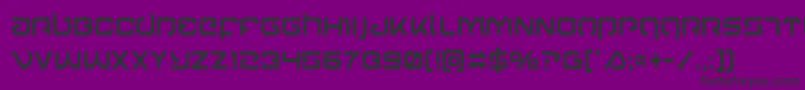 Fonte Gunrunnercond – fontes pretas em um fundo violeta