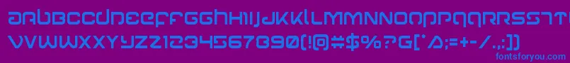 Fonte Gunrunnercond – fontes azuis em um fundo violeta