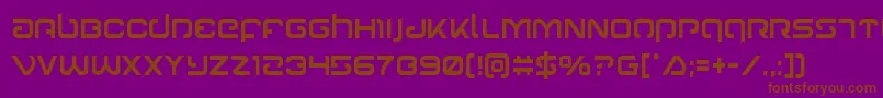Gunrunnercond Font – Brown Fonts on Purple Background