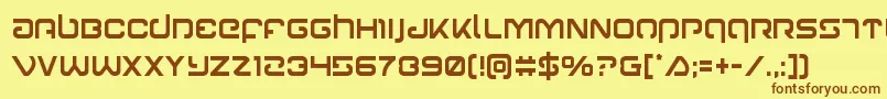 Gunrunnercond Font – Brown Fonts on Yellow Background