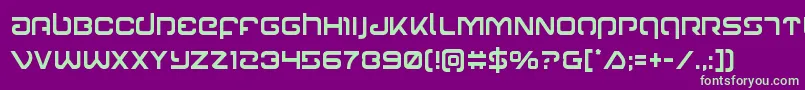 Gunrunnercond Font – Green Fonts on Purple Background