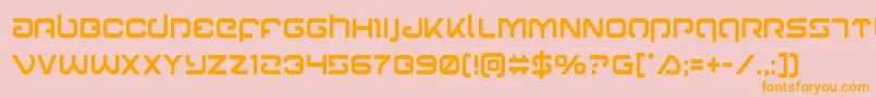 Gunrunnercond Font – Orange Fonts on Pink Background