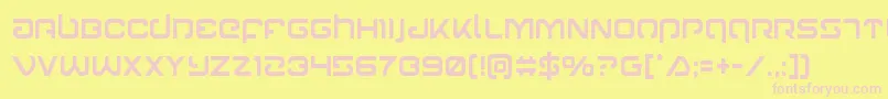 Gunrunnercond Font – Pink Fonts on Yellow Background