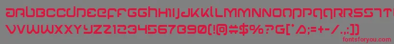 Gunrunnercond Font – Red Fonts on Gray Background
