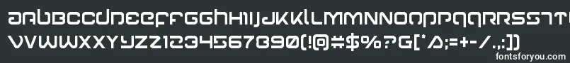 フォントGunrunnercond – 黒い背景に白い文字
