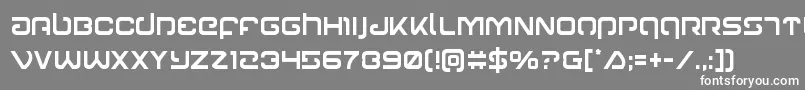 フォントGunrunnercond – 灰色の背景に白い文字