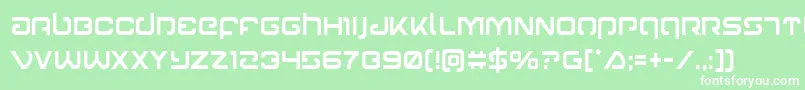 Gunrunnercond Font – White Fonts on Green Background