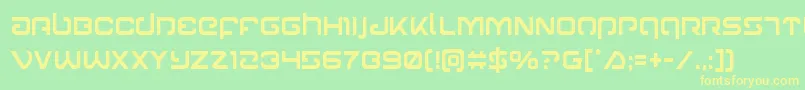 Gunrunnercond Font – Yellow Fonts on Green Background