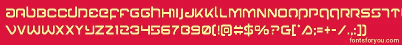 Gunrunnercond Font – Yellow Fonts on Red Background
