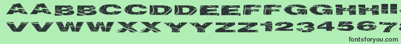 Particlephysics Font – Black Fonts on Green Background