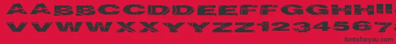 Particlephysics Font – Black Fonts on Red Background