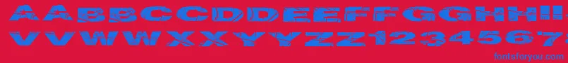 Particlephysics Font – Blue Fonts on Red Background