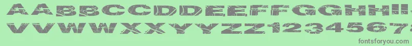 フォントParticlephysics – 緑の背景に灰色の文字
