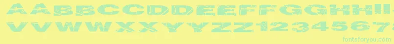 Więcej informacji o czcionce Particlephysics Czcionka Particlephysics – zielone czcionki na żółtym tle