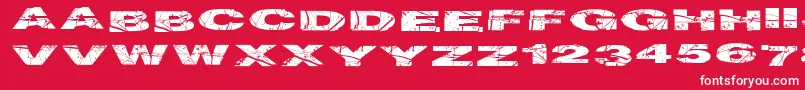 Particlephysics Font – White Fonts on Red Background