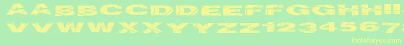 Particlephysics Font – Yellow Fonts on Green Background