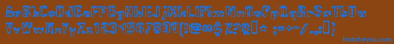 AbandonedBitplane Font – Blue Fonts on Brown Background