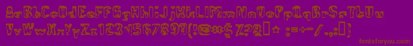 AbandonedBitplane-fontti – ruskeat fontit violetilla taustalla