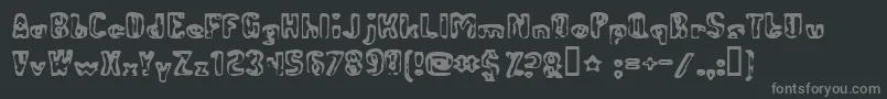 Czcionka AbandonedBitplane – szare czcionki na czarnym tle