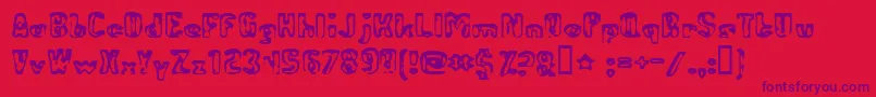 AbandonedBitplane Font – Purple Fonts on Red Background