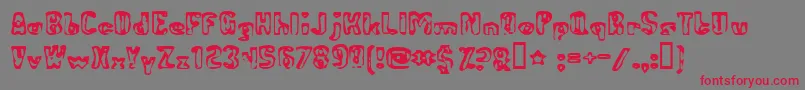 AbandonedBitplane Font – Red Fonts on Gray Background