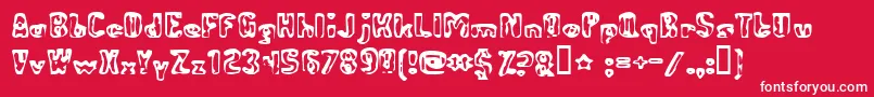 AbandonedBitplane Font – White Fonts on Red Background