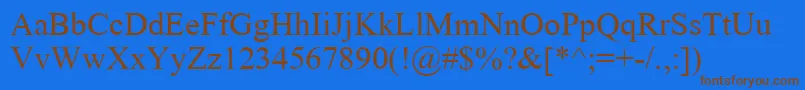 ErThirdRomanKoi8Normal Font – Brown Fonts on Blue Background