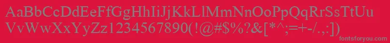 ErThirdRomanKoi8Normal-Schriftart – Graue Schriften auf rotem Hintergrund