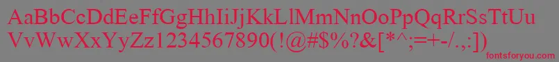 ErThirdRomanKoi8Normal Font – Red Fonts on Gray Background