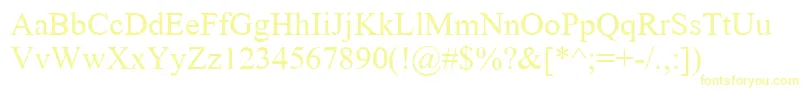 ErThirdRomanKoi8Normal Font – Yellow Fonts on White Background