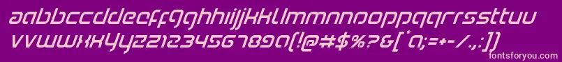 Youngerbloodsuperital Font – Pink Fonts on Purple Background
