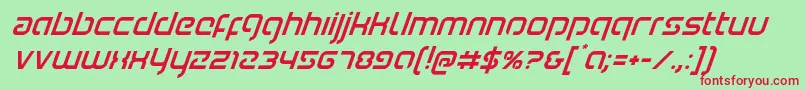 Youngerbloodsuperital Font – Red Fonts on Green Background