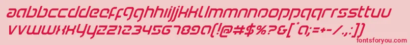 Youngerbloodsuperital Font – Red Fonts on Pink Background