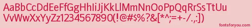 DoradanirgRegular Font – Red Fonts on Pink Background
