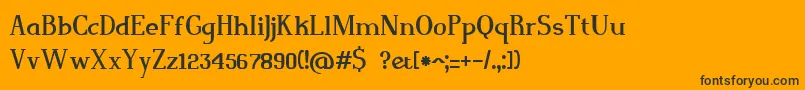 Magnusjockey Font – Black Fonts on Orange Background