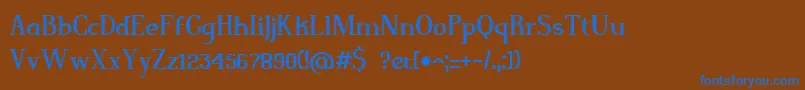 Шрифт Magnusjockey – синие шрифты на коричневом фоне